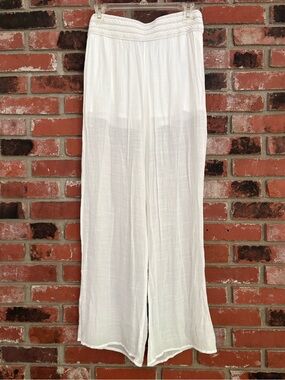 By & By Gauzy Sheer Lined Shorts Resortwear Coastal Chic Pants Sz L